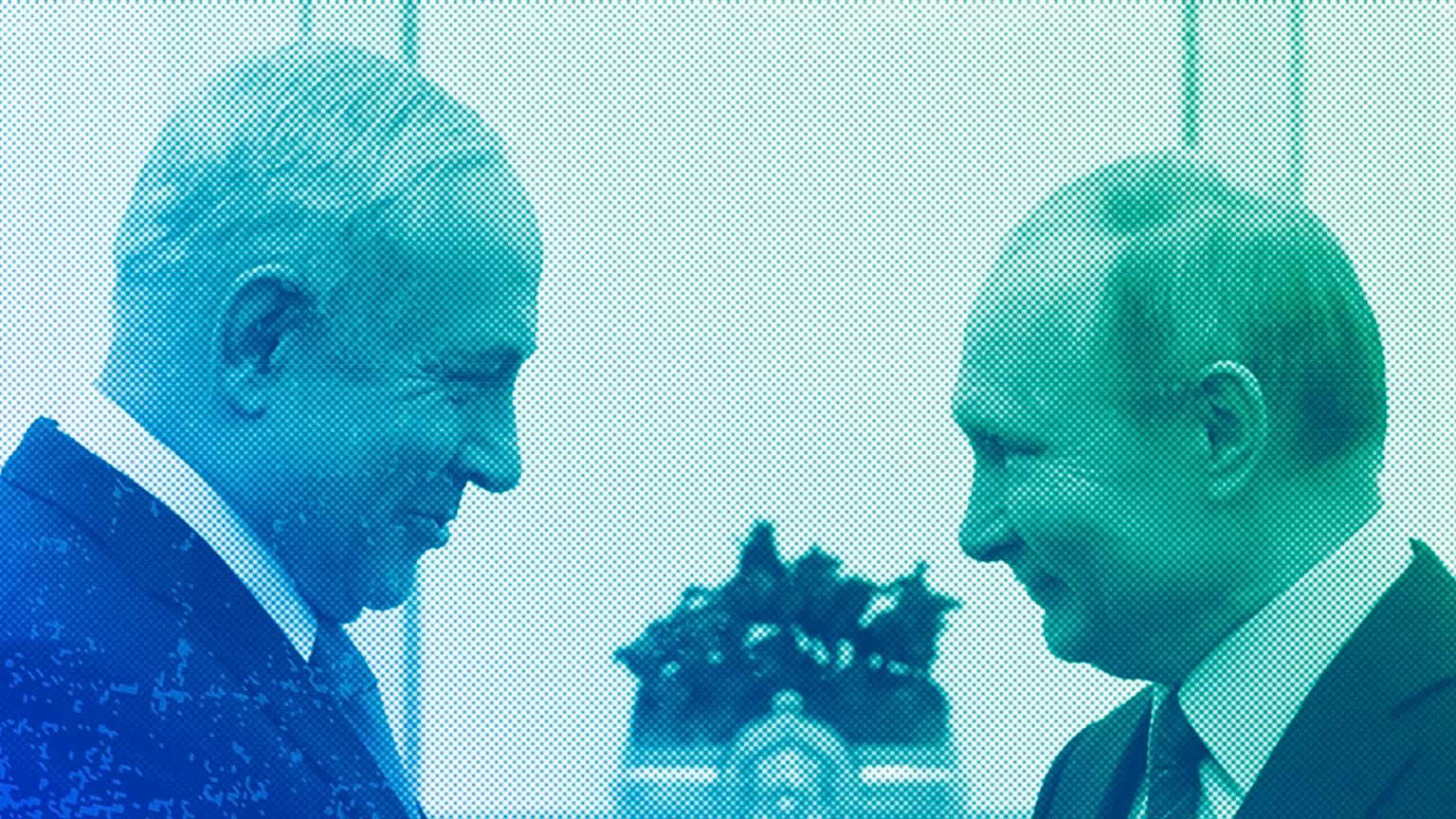 Russian President Vladimir Putin and Israeli Prime Minister Benjamin Netanyahu talk to each other during their meeting in the Kremlin, January 2020