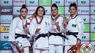 Медалистки категории -48 кг, золото у Сузи Скутто.