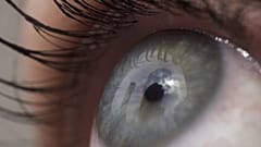 April 12, 2018 photo shows the eye of a woman in New York