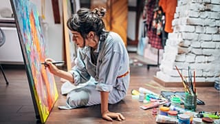 Woman painting 