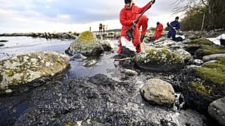  The accident released a slick of fuel into the Baltic Sea, which reached the coast in the evening, authorities said.