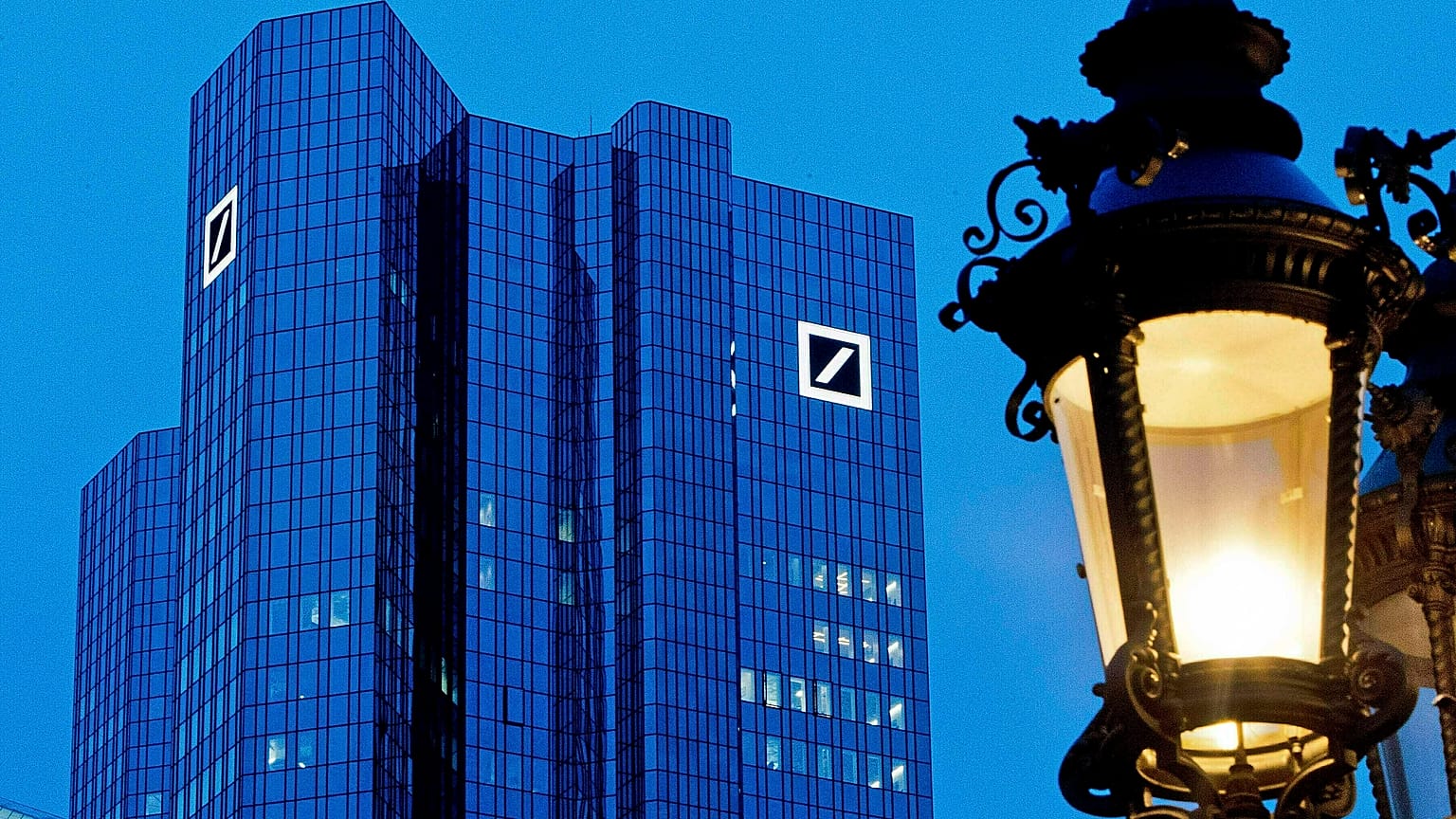 Deutsche Bank headquarters in Frankfurt, Germany, 2019.