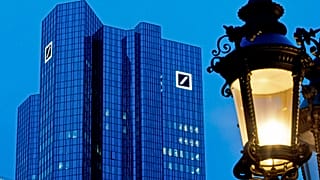 Deutsche Bank headquarters in Frankfurt, Germany, 2019.