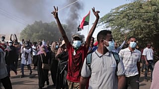 صورة أرشيفية تظهر جانباً من الاحتجاجات على الانقلاب العسكري في البلاد، الخرطوم، السودان، 21 نوفمبر 2021