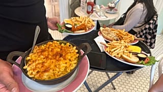Food is served at Serendipity 3 restaurant in New York City on Sunday, October 8, 2023.