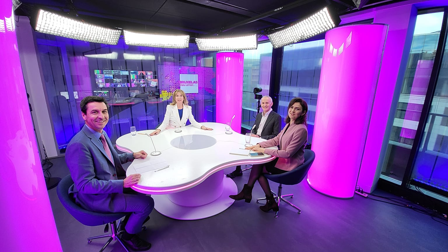 Méabh Mc Mahon with Ladislav Ilčić, Ciarán Cuffe and Suzanna Carp 