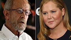 Kitapları ABD hapshanelerinde yasaklanan yazarlar Elmore Leonard (solda)  ve Amy Schumer 
