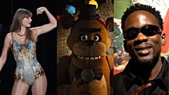 Taylor Swift, a possessed animatronic from Five Night's at Freddy's and Mr Eazi.