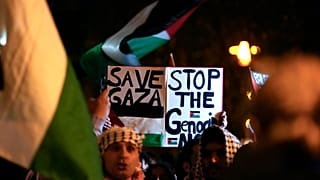 مظاهرة للتضامن مع الفلسطينيين