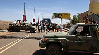 Sudan ordu güçlerine ait askeri araçlar
