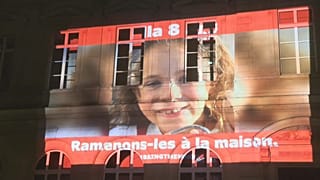 Großbildschirm in Paris