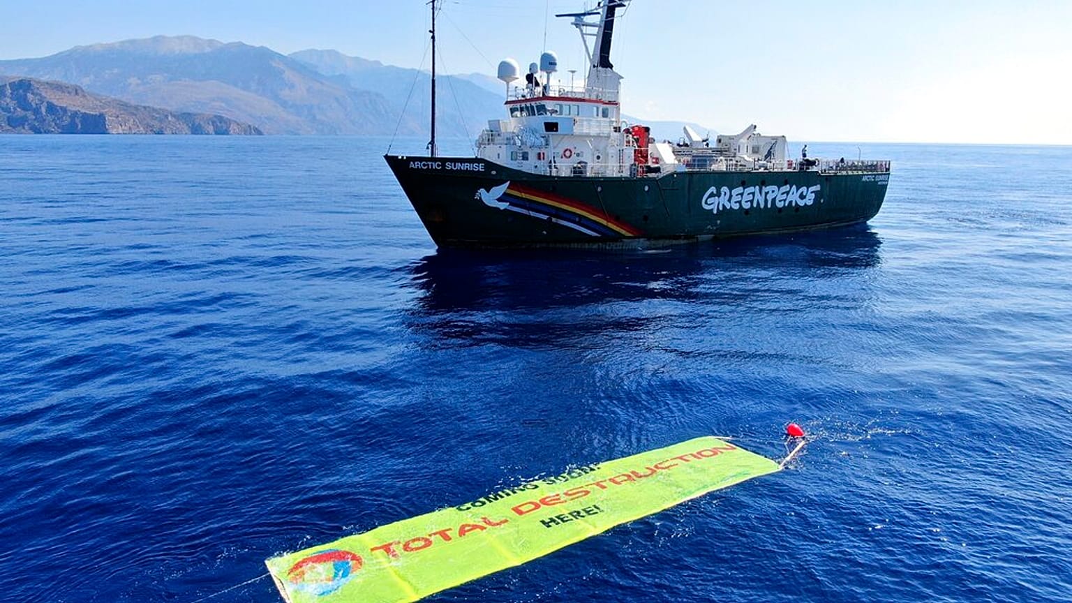 Greenpeace has urged Greece to reconsider drilling for natural gas in the environmentally rich areas of the Aegean 