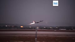 Despegue de un caza israelí durante la operación. 