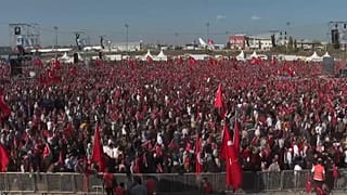 مظاهرة في تركيا تضامنًا مع فلسطين
