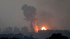 Explosionen im Gazastreifen nach einem israelischen Raketenangriff.
