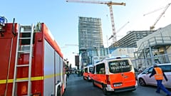 Einsatzkräfte in der Hamburger HafenCity.