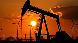 A pumpjack of Wintershall DEA extracting crude oil at an old oil field in Emlichheim, Germany, Friday, March 18, 2022. 