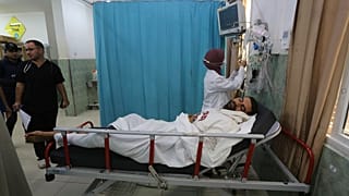 In einem Krankenhaus in Rafah in Gaza