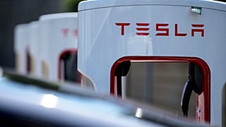 A Tesla charging station