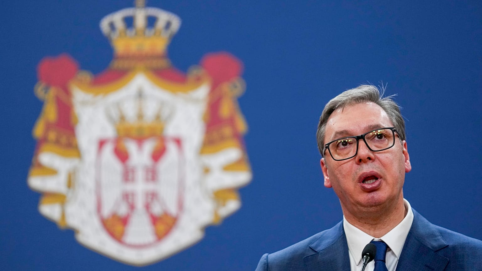 Imagen en la que aparece Aleksandar Vučić, presidente de Serbia.