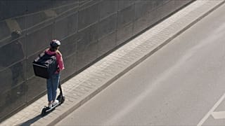 Why do people ride electric scooters on the pavement?