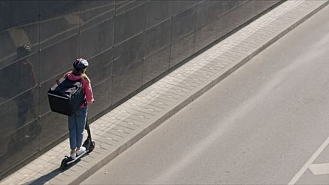 Why do people ride electric scooters on the pavement?