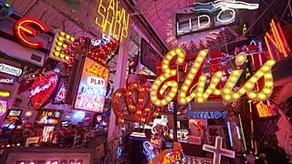 An array of neon lights and signs are displayed inside God's Own Junkyard in Walthamstow, east London on July 8, 2017.