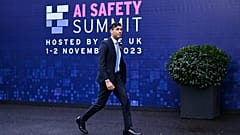 Britain's Prime Minister Rishi Sunak at the second day of the UK AI Safety Summit, at Bletchley Park, last year.
