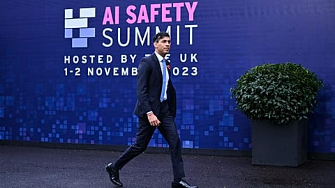 Britain's Prime Minister Rishi Sunak at the second day of the UK AI Safety Summit, at Bletchley Park, last year.