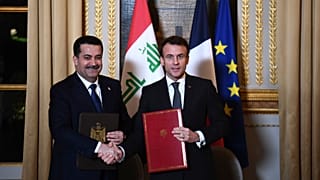 ماكرون يستقبل رئيس الحكومة العراقية في زيارة تبحث ملفي الطاقة والأمن/ أرشيف