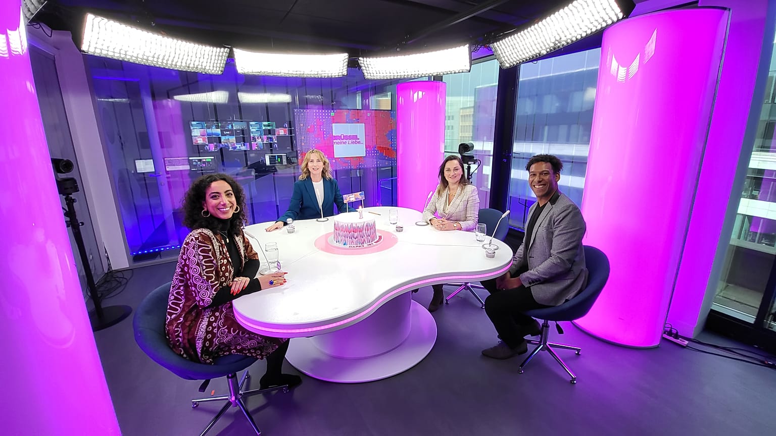 Host Méabh Mc Mahon with Soundous Boualam, Teona Lavrelashvili and Kim Smouter