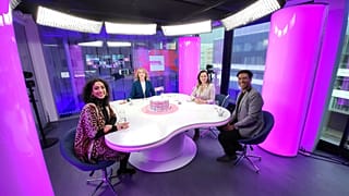 Host Méabh Mc Mahon with Soundous Boualam, Teona Lavrelashvili and Kim Smouter