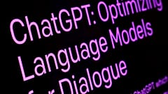Text from the ChatGPT page of the OpenAI website is shown in this photo, in New York, Feb. 2, 2023