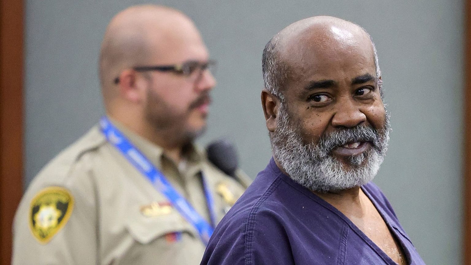 Duane Keith “Keffe D” Davis appears for his arraignment at the Regional Justice Center, Thursday, Nov. 2, 2023, in Las Vegas.