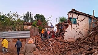 Destrozos causados por el terremoto en Nepal.