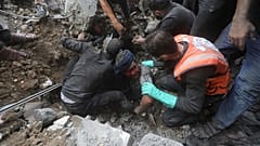 قصف مخيم البريج في غزة