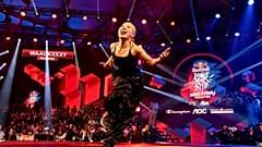 Waackxxxy of South Korea competes at the Red Bull Dance Your Style World Final in Festhalle in Frankfurt, Germany on November 4, 2023