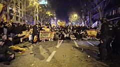 Protestas ante el PSOE 