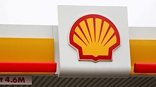 A view shows a logo of Shell petrol station in southeast London, UK, 2 February 2023.