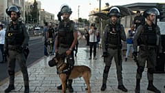 عناصر من الشرطة الإسرائيلية في مدينة القدس المحتلة
