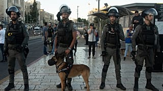 عناصر من الشرطة الإسرائيلية في مدينة القدس المحتلة