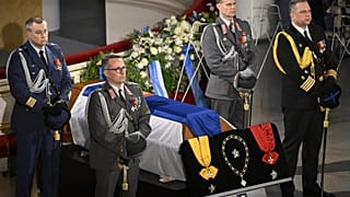 Funérailles de Martti Ahtisaari, président de la Finlande de 1994 à 2000, à Helsinki, le 9 novembre 2023