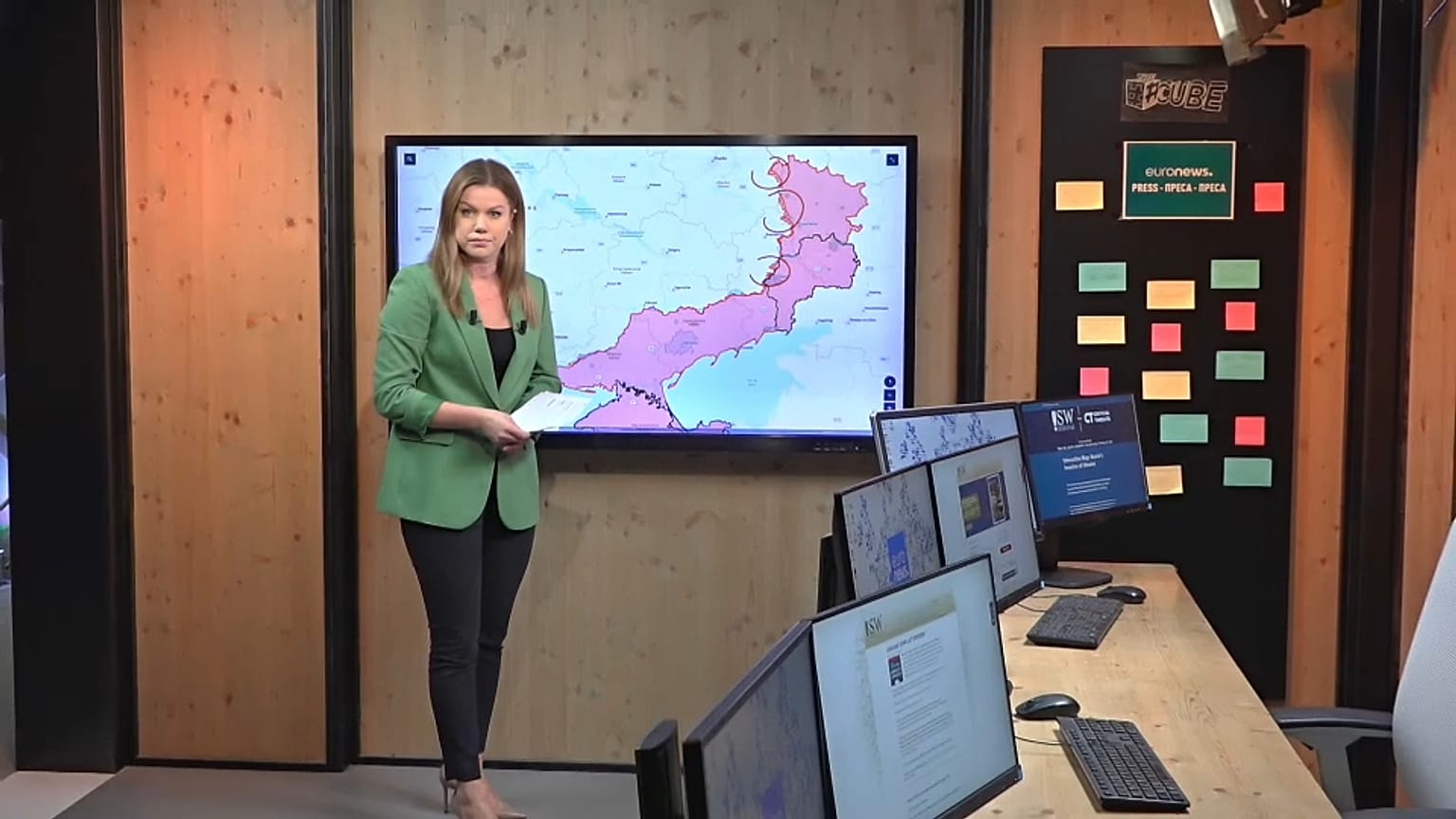 La periodista de Euronews Sasha Vakulina presenta Mapa de la Guerra en Ucrania
