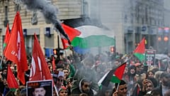 صورة من مسيرة سابقة لمساندة الفلسطينيين في باريس