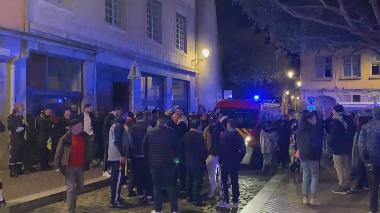 Angriff auf Palästina-Konferenz in Lyon in Frankreich