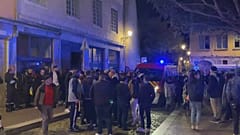 Angriff auf Palästina-Konferenz in Lyon in Frankreich