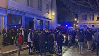 Angriff auf Palästina-Konferenz in Lyon in Frankreich