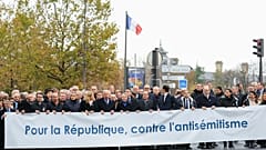 Marsch gegen Antisemitismus in Paris am 12. November 2023