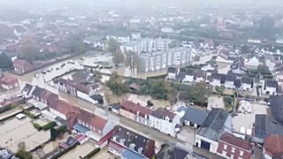 Minden víz alatt Pas-de-Calais megyében 2023. november 12-én