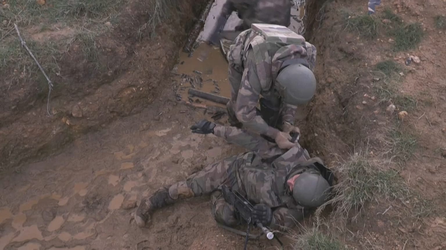 Entrenamiento de militares ucranianos en Francia